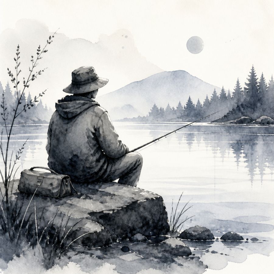 Le pêcheur minimaliste